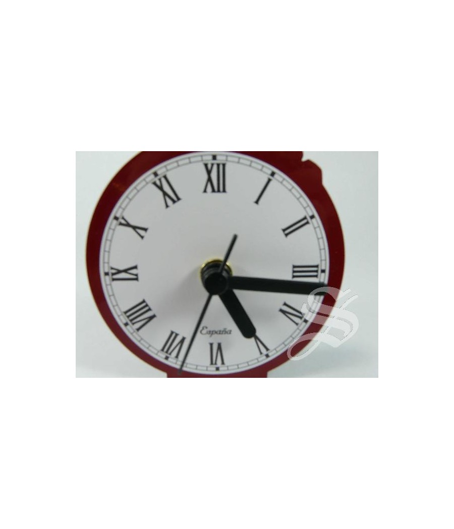 RELOJ EN FORJA SOBREMESA 14 CM. FIGURA QUIJOTE ROJO