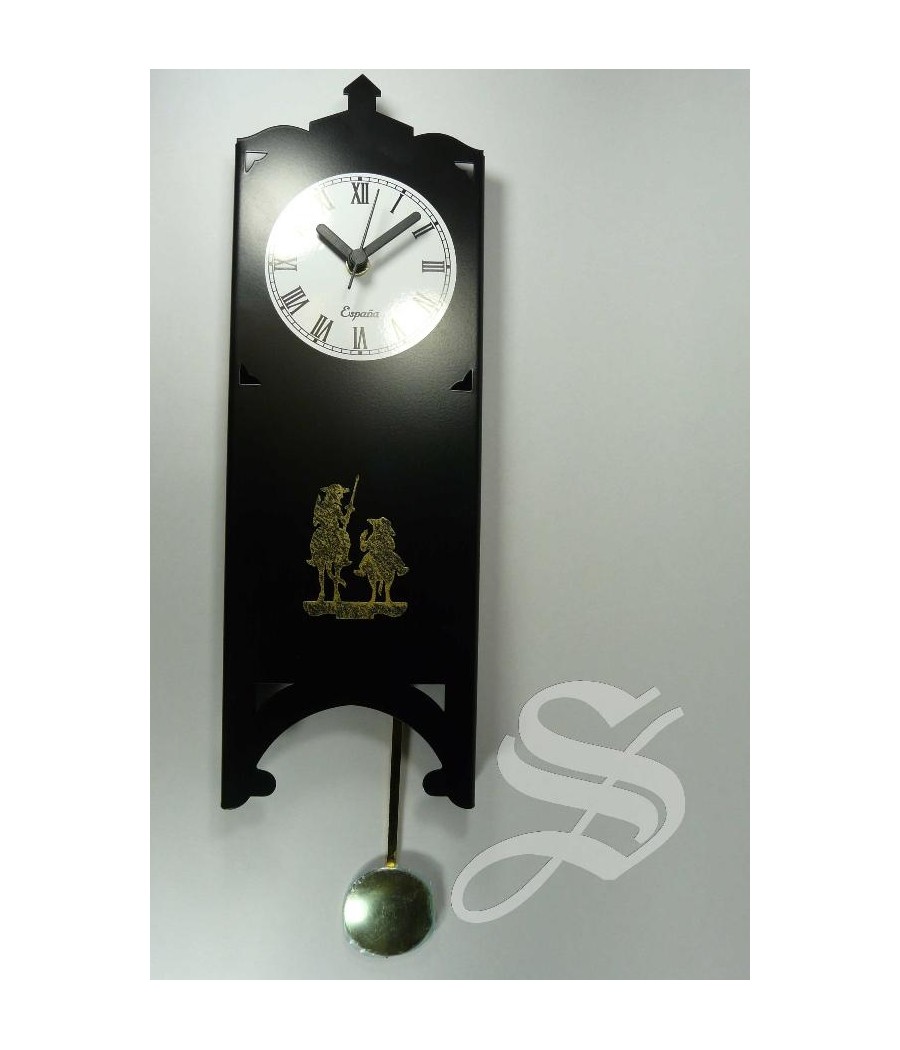 RELOJ PENDULO 45 X 12 CM. FIGURA QUIJOTE