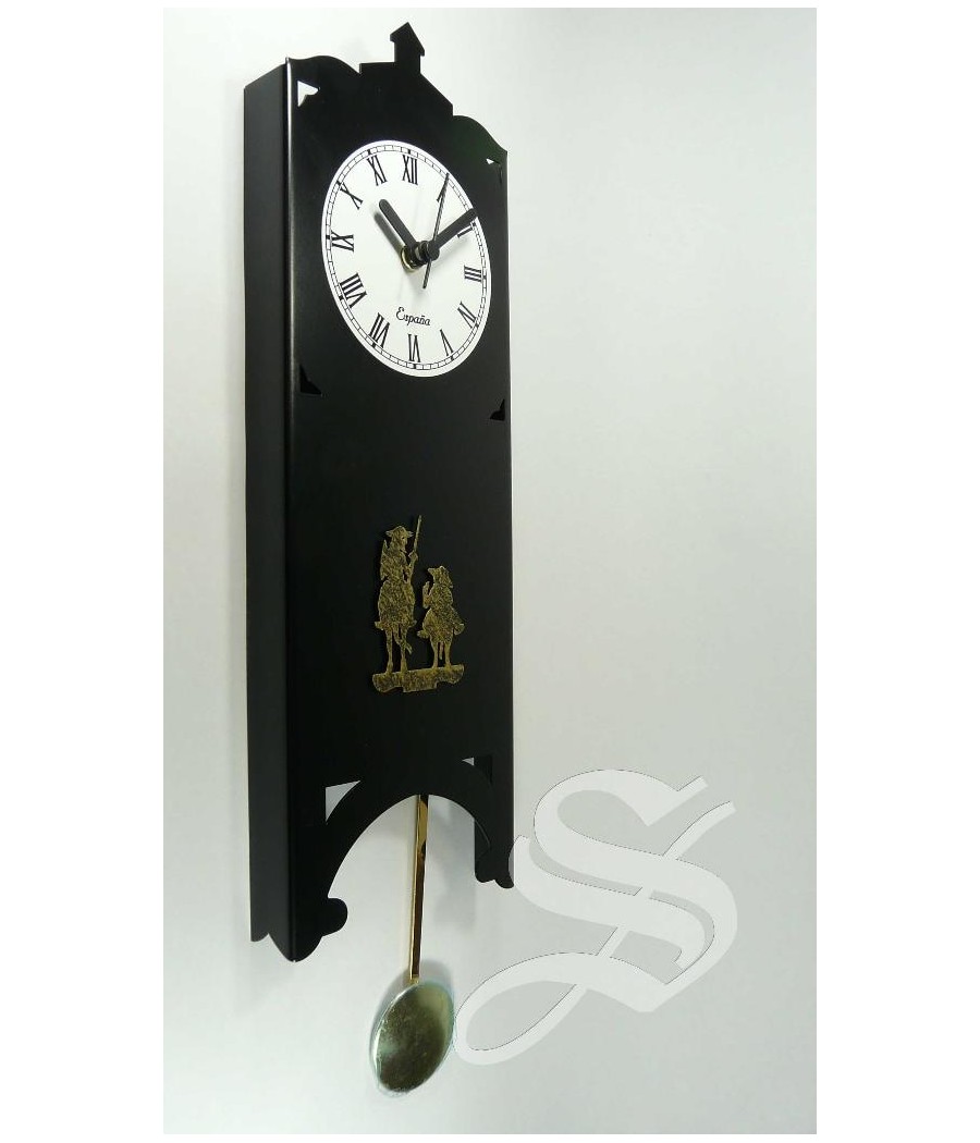 RELOJ PENDULO 45 X 12 CM. FIGURA QUIJOTE