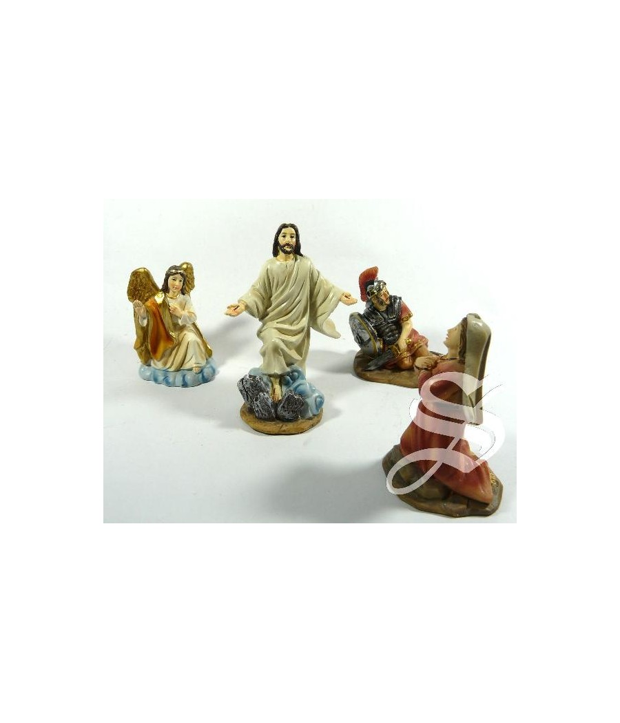 RESURRECCION DE JESUS 9,5 CM. 4 FIGURAS RESINA