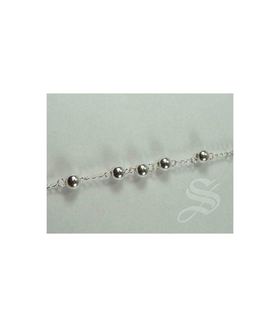 ROSARIO BOLA PLATA 6MM