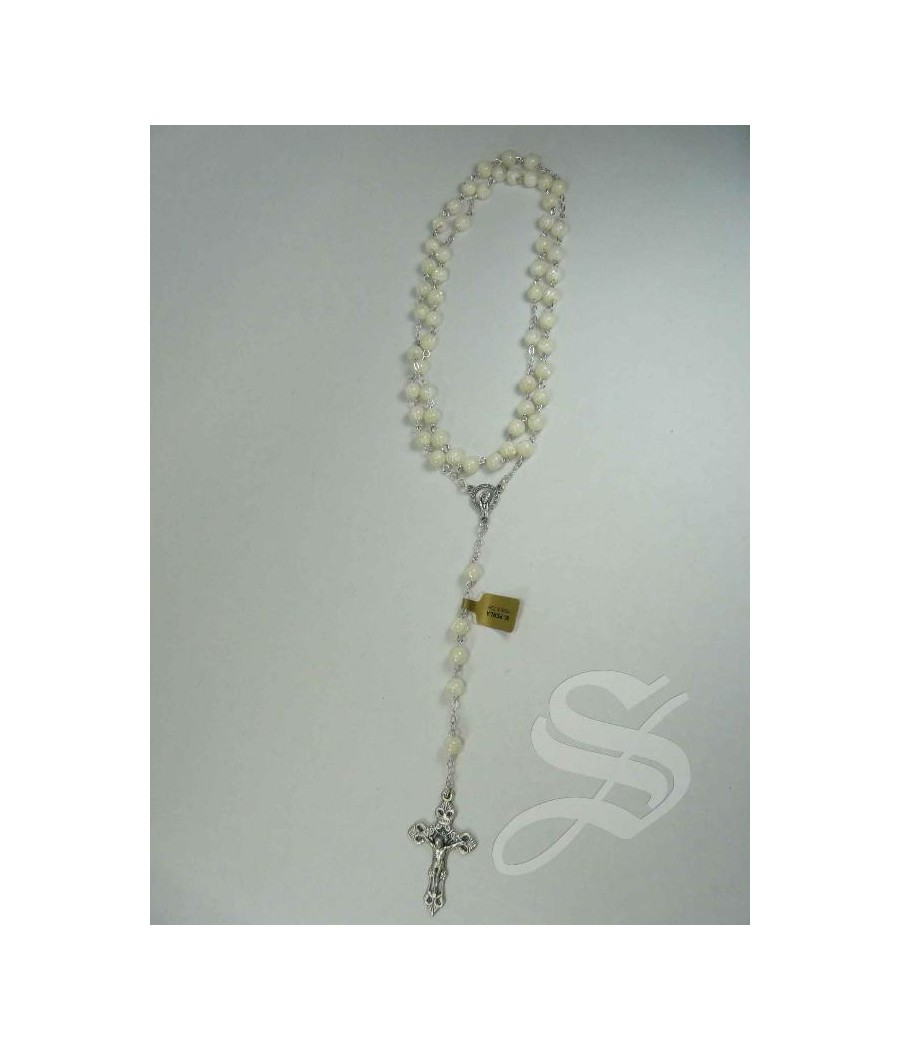 ROSARIO CRISTAL TRASPARENTE VIRGEN DEL PRADO 6MM.
