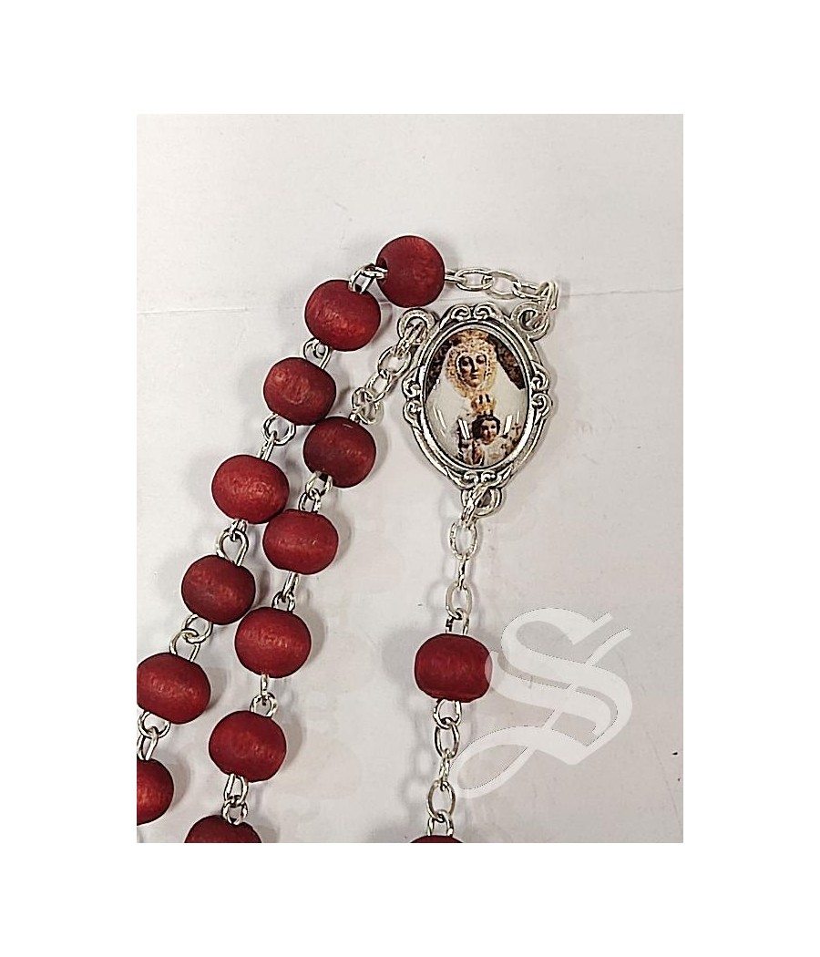 ROSARIO CRISTAL ROSA VIRGEN DEL PRADO 6MM.