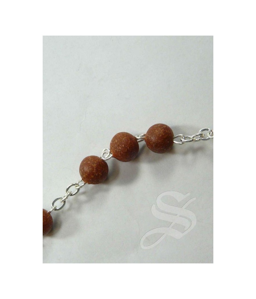 ROSARIO PETALO ROSA 6 MM. CON CAJA
