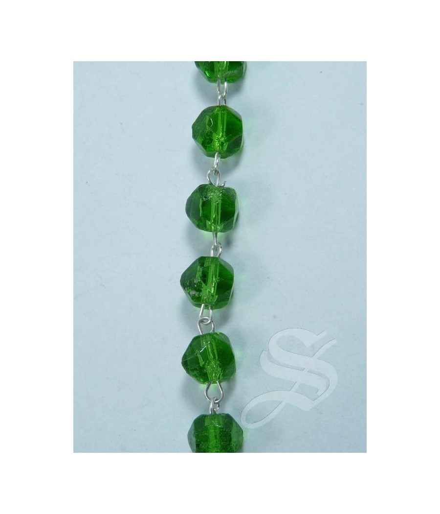 ROSARIO VERDE ESPERANZA 7MM. CRISTAL