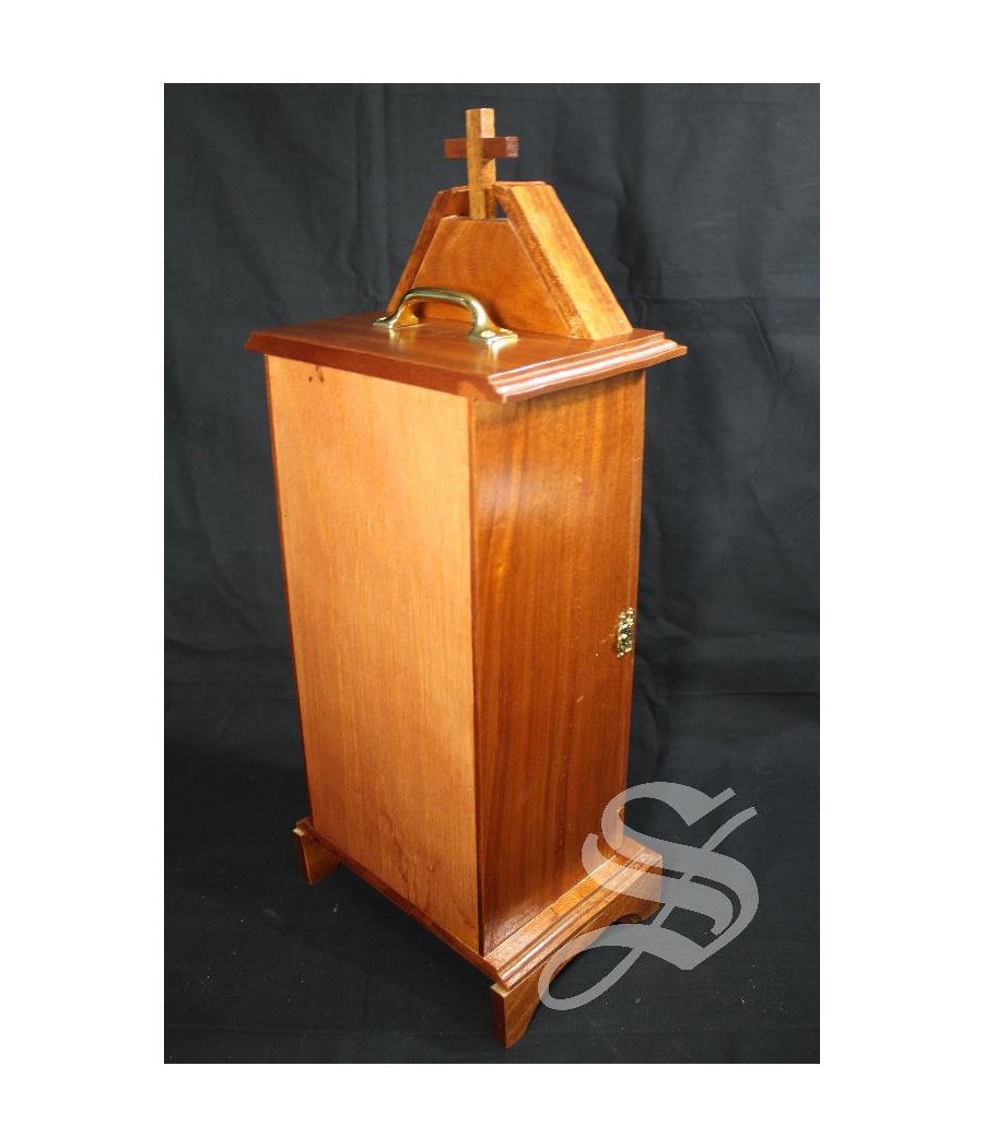 SANTUARIO MADERA 40 * 21 CM. INTERIOR 33 * 14 * 11 CM. PARA IMAGEN 20 - 25 CM.