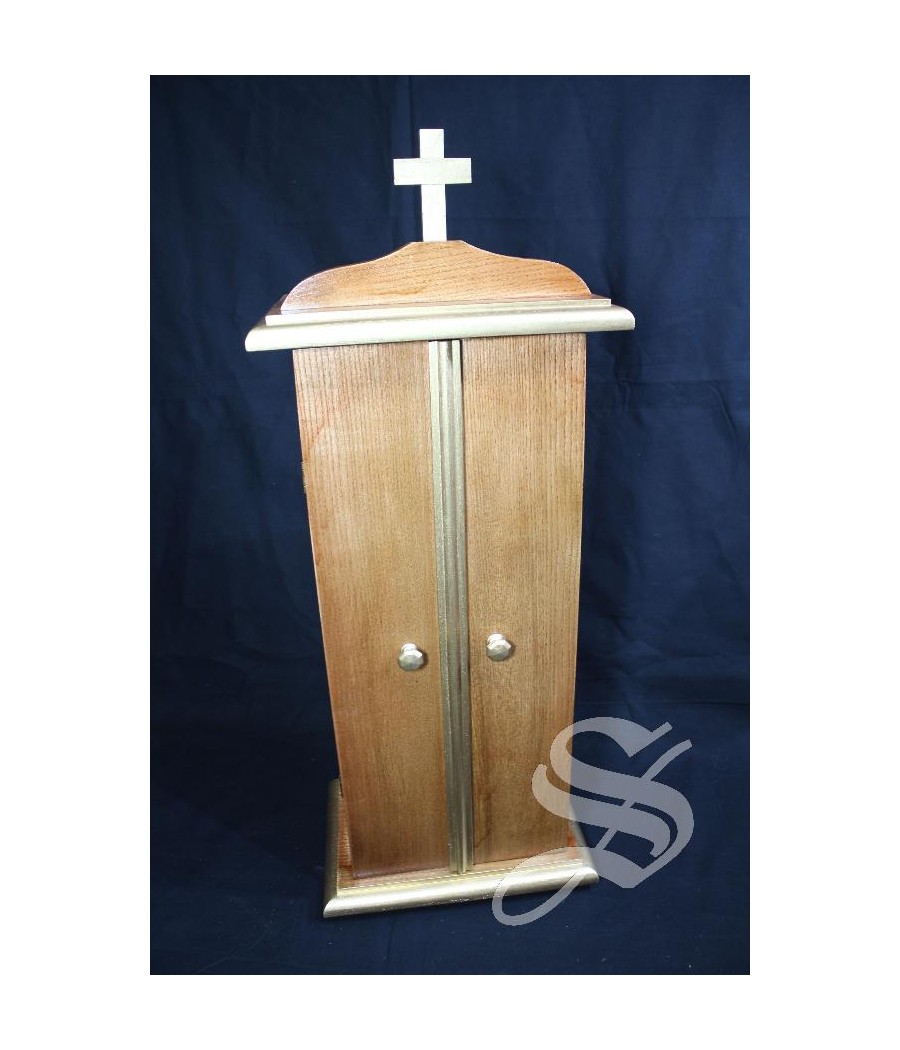 SANTUARIO MADERA 50 * 24 CM. INTERIOR 42 * 15 * 10 PARA IMAGEN DE 30 - 35 CM.