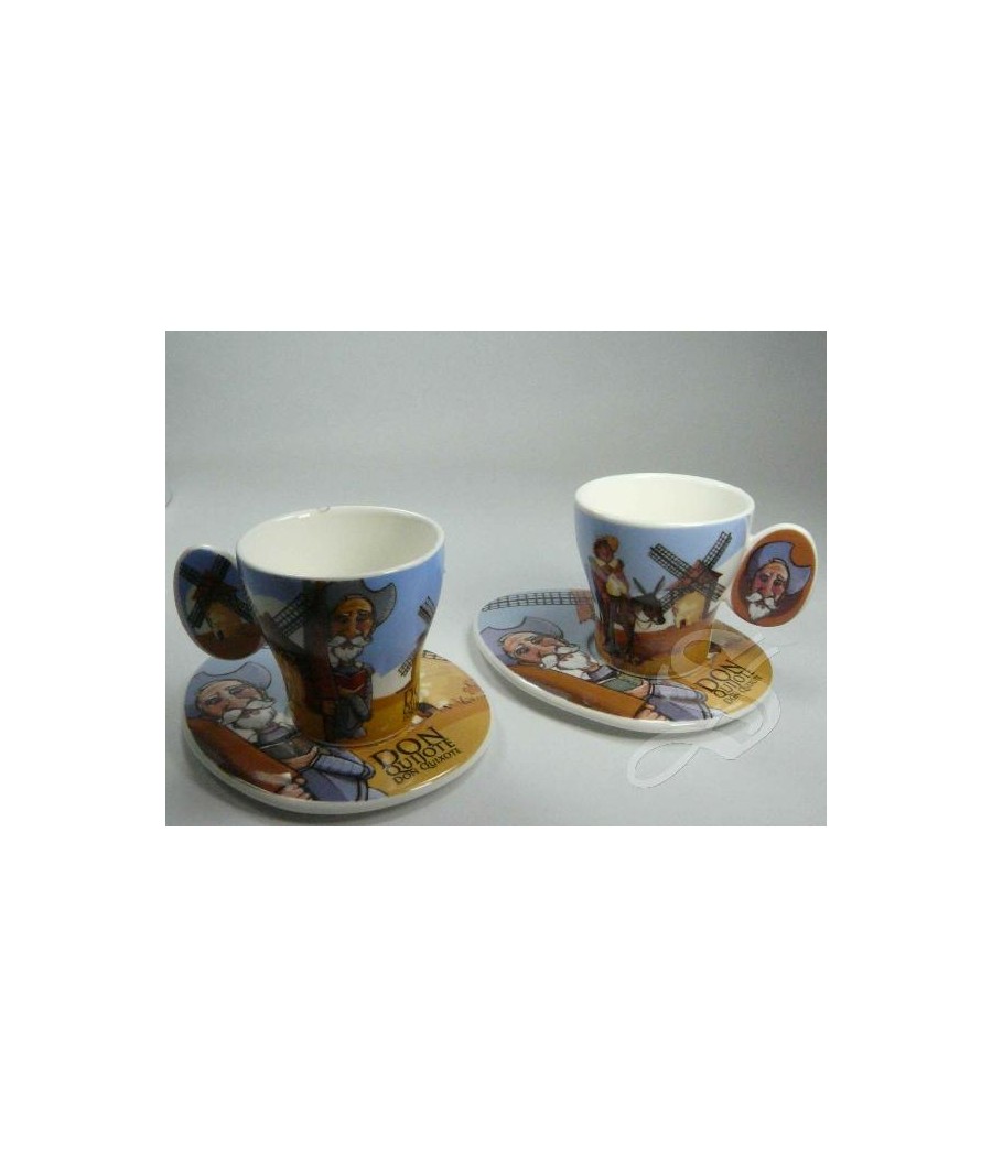 SET 2 TAZAS QUIJOTE ASA OVAL