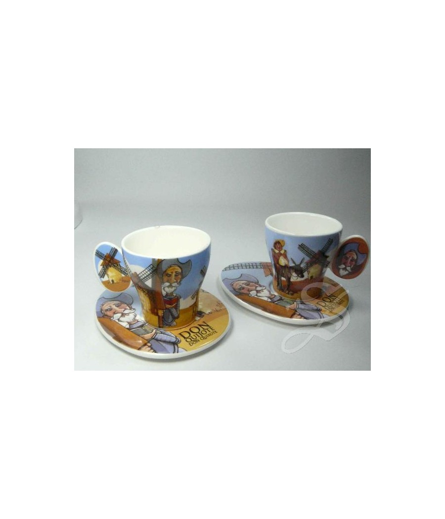 SET 2 TAZAS QUIJOTE ASA OVAL