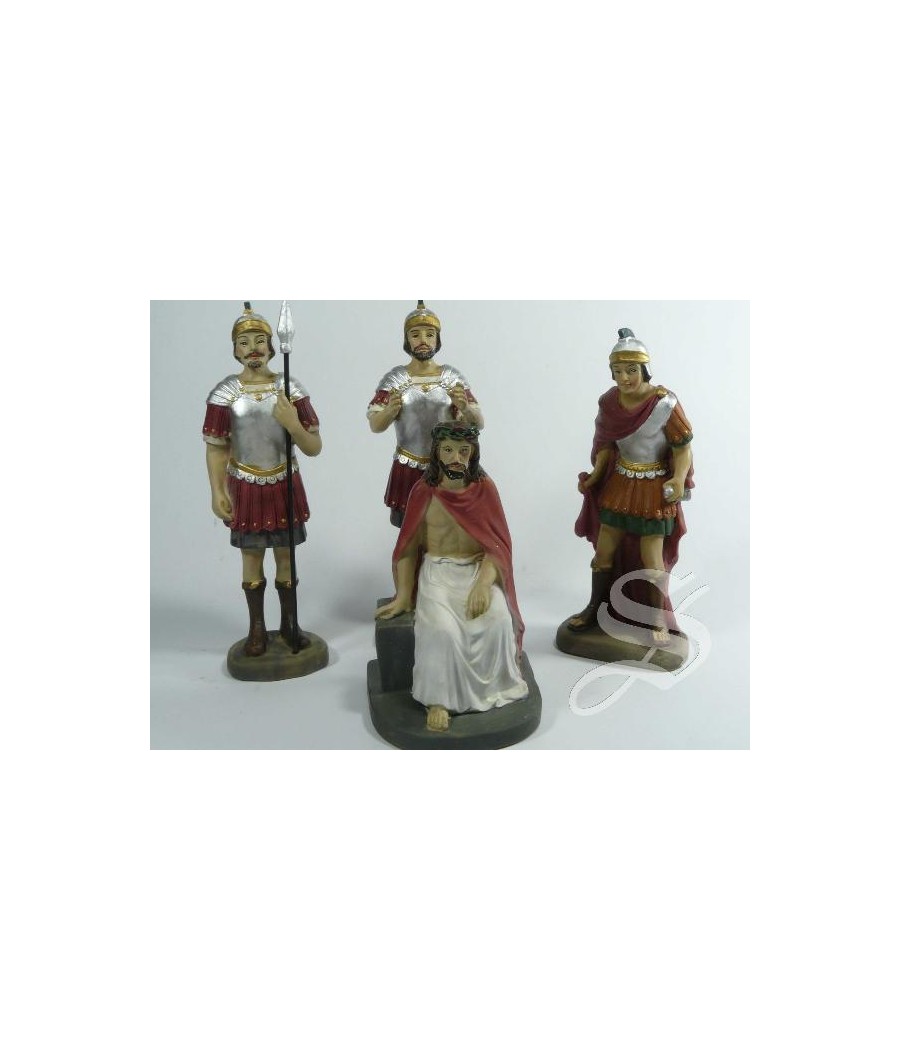 SET CORONACION ESPINAS 4 FIGURAS 14,5 CM RESINA