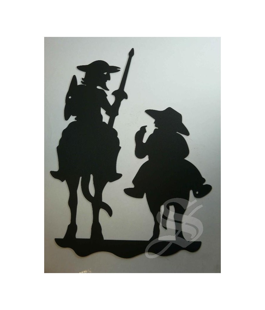 SILUETA QUIJOTE Y SANCHO 50 CM. FORJA