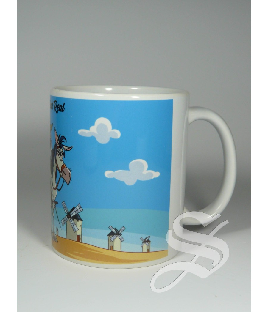 TAZA CERAMICA QUIJOTE Y SANCHO COMIC