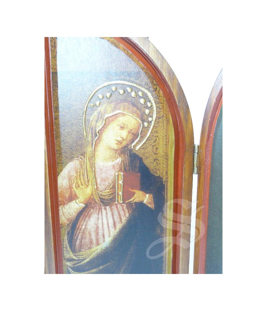 TRIPTICO ARTESANO CAPILLA 51 * 37  VIRGEN MURILLO