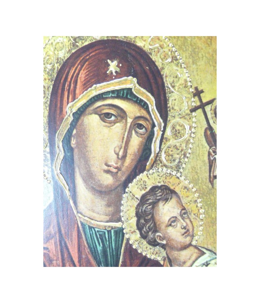 TRIPTICO ARTESANO CAPILLA 51 * 37 VIRGEN ICONO