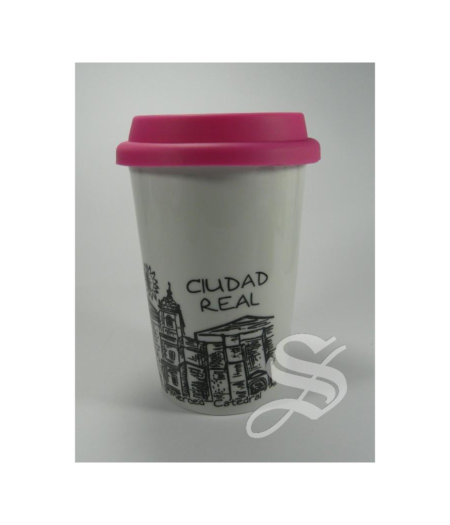 VASO AMERICANO CIUDAD REAL TAPA SILICONA 13,5 CM.