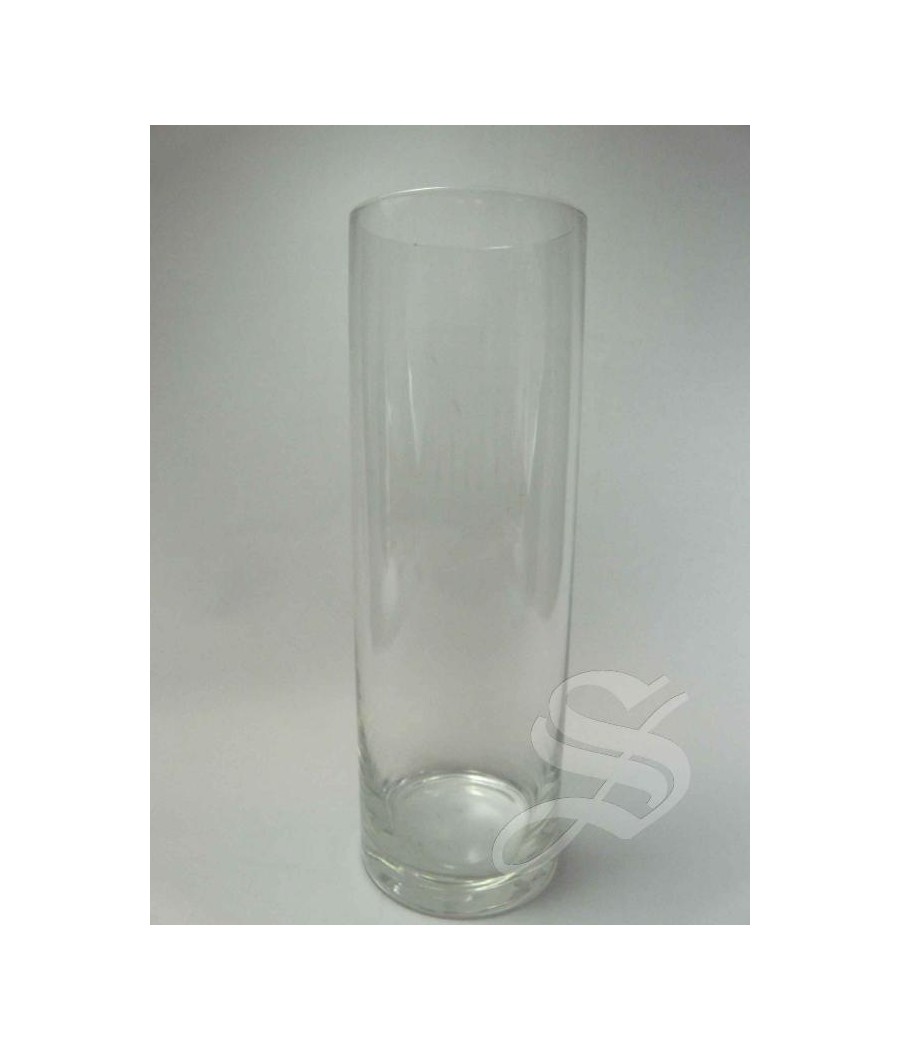 VASO CRISTAL BOHEMIA  Ø 7,8  X 21 CM.  TRANSPARENTE PARA CERA LIQUIDA