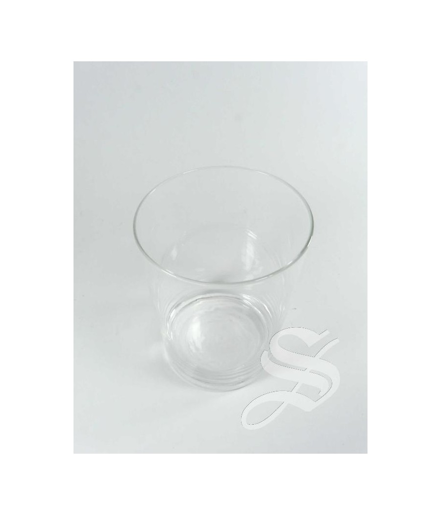 VASO CRISTAL BOHEMIA Ø 7,8 X 11,5 M. TRASPARENTE PARA CERA LIQUIDA