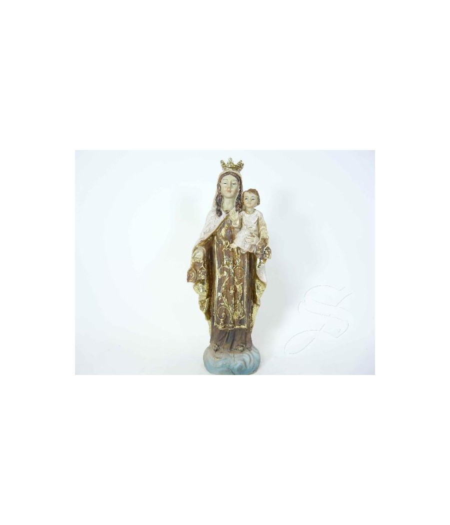 VIRGEN CARMEN 12 CM. MADERA VIEJA