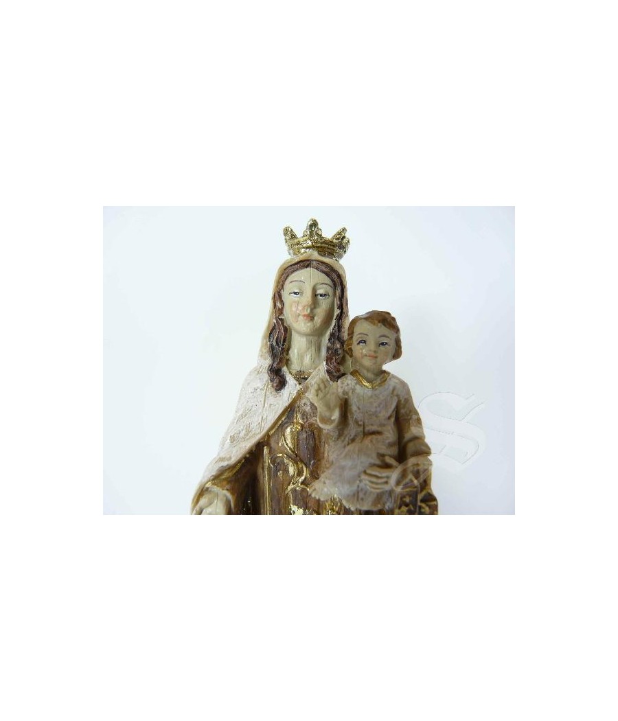 VIRGEN CARMEN 12 CM. MADERA VIEJA