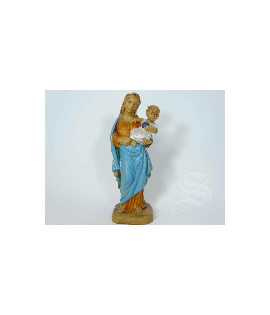 VIRGEN CON NIÑO 15 CM. RESINA