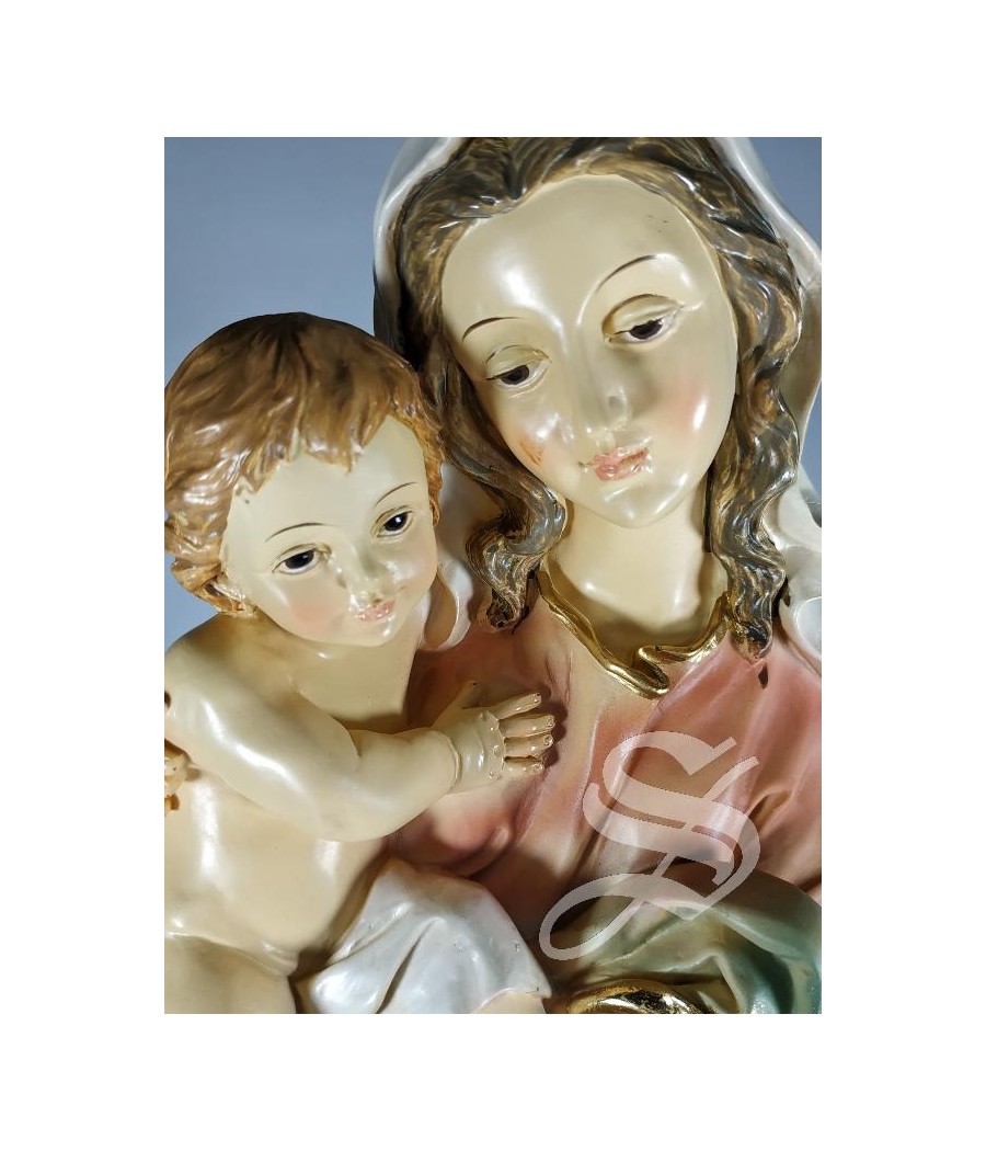 VIRGEN CON NIÑO 38 CM. RESINA