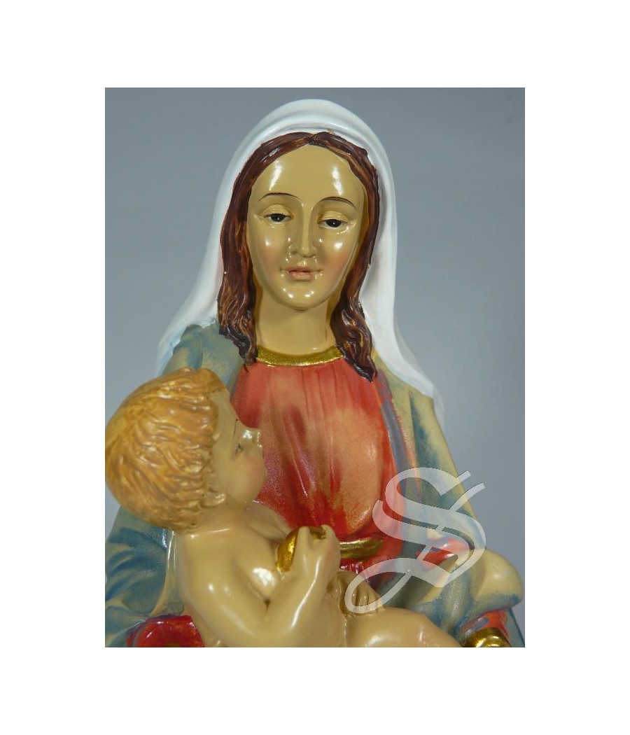 VIRGEN CON NIÑO JESUS 20,5 CM. RESINA