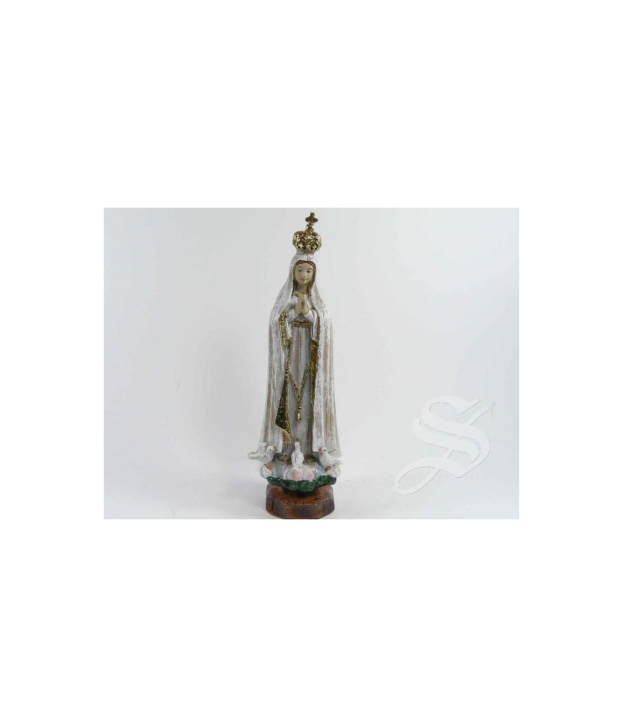 VIRGEN DE FATIMA 12 CM MADERA VIEJA