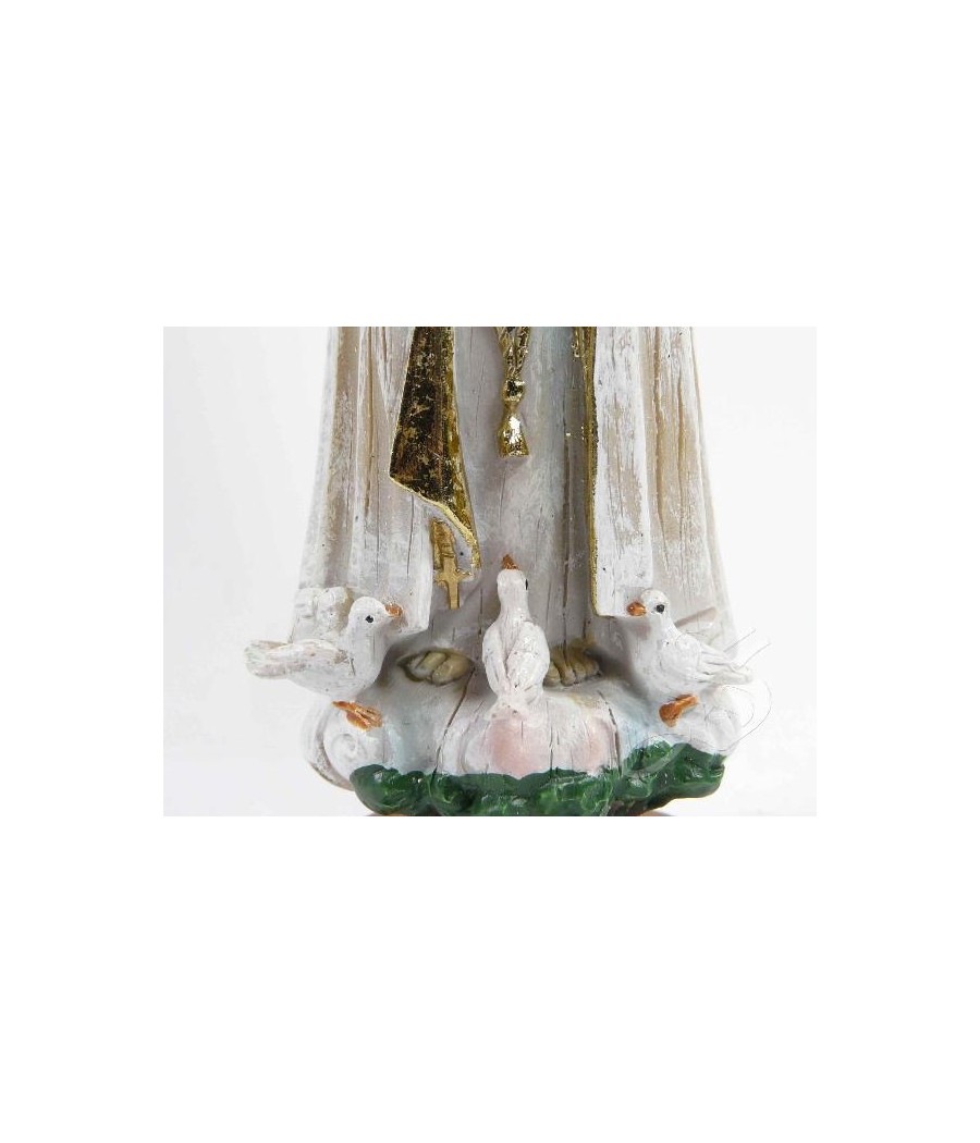 VIRGEN DE FATIMA 12 CM MADERA VIEJA