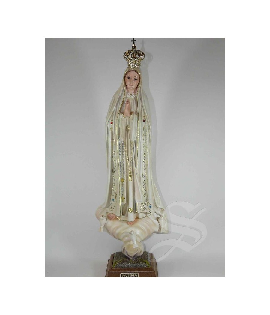 VIRGEN DE FATIMA 44 CM. PINTADA VIEJA