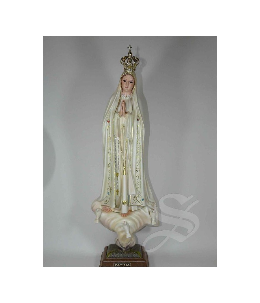 VIRGEN DE FATIMA 44 CM. PINTADA VIEJA