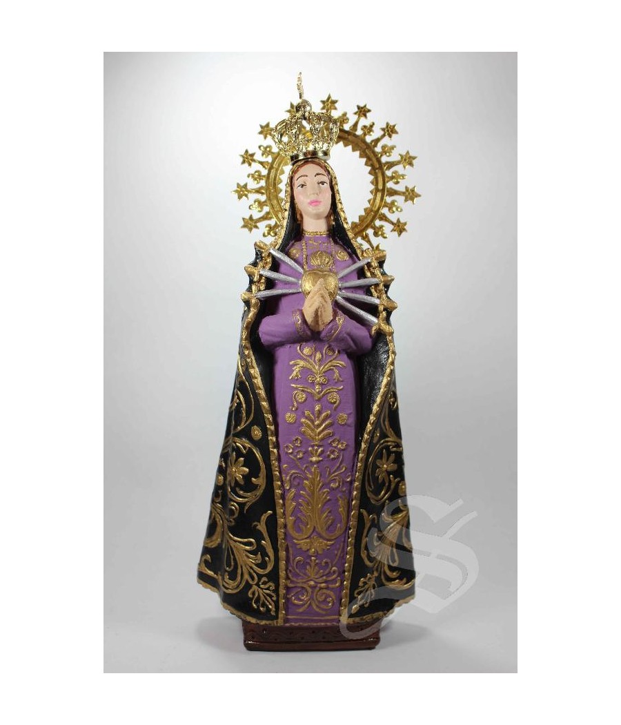 VIRGEN DE LA  SOLEDAD 23 CM