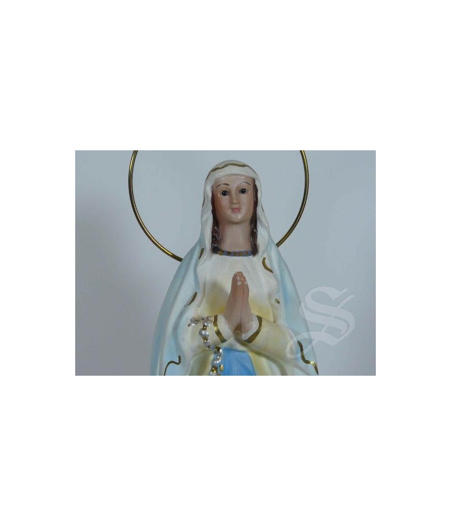 VIRGEN DE LOURDES 20 CM. PASTA DE MADERA