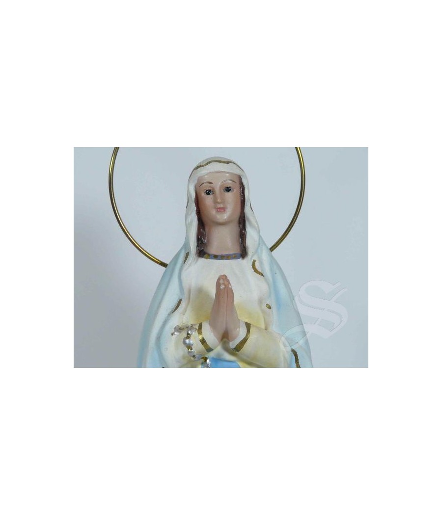 VIRGEN DE LOURDES 20 CM. PASTA DE MADERA