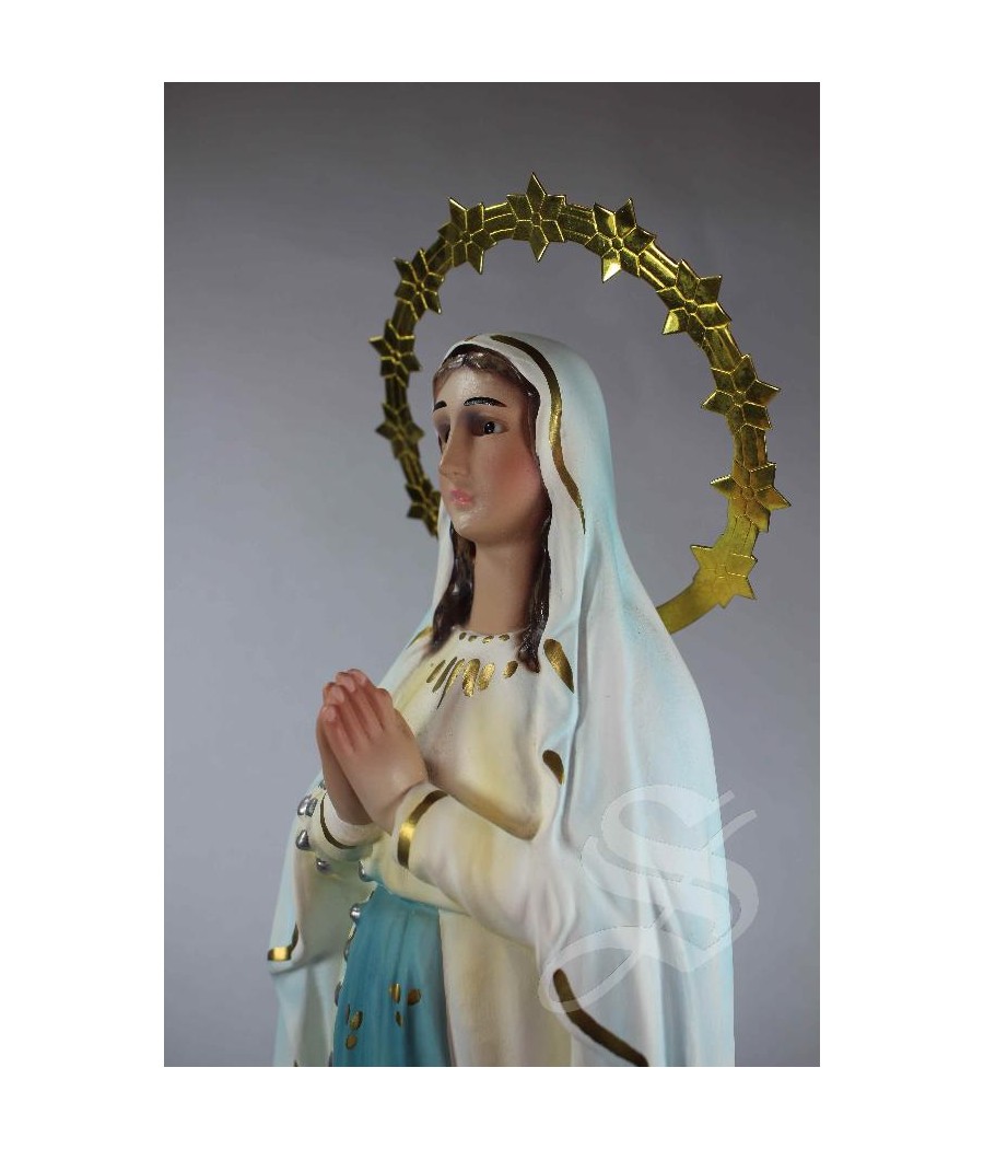 VIRGEN DE LOURDES 30 CM. PASTA DE MADERA