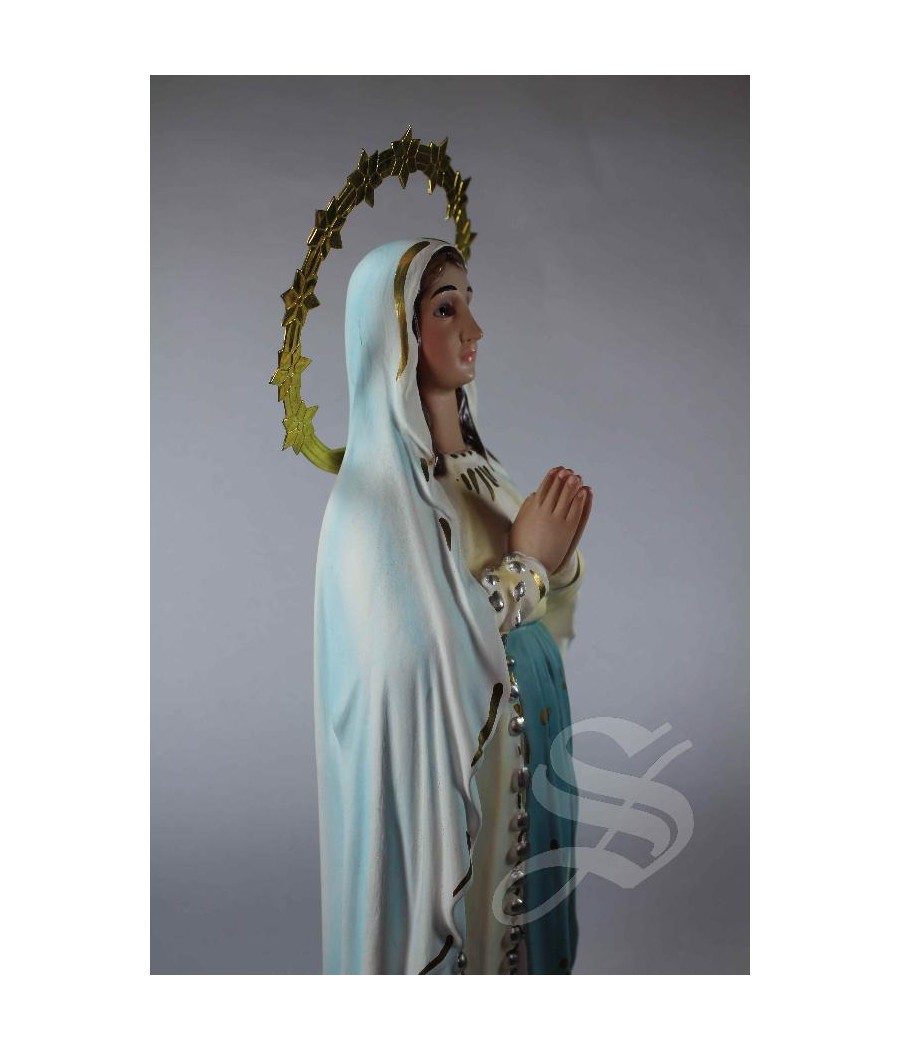 VIRGEN DE LOURDES 30 CM. PASTA DE MADERA