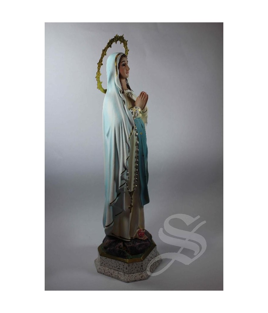 VIRGEN DE LOURDES 30 CM. PASTA DE MADERA