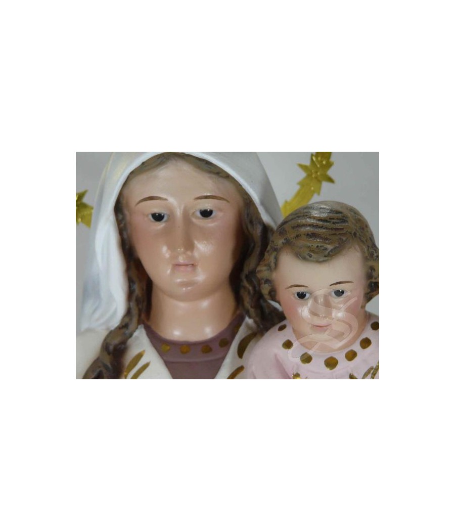 VIRGEN DEL  CARMEN 40CM. 2ª T3 PASTA DE MADERA