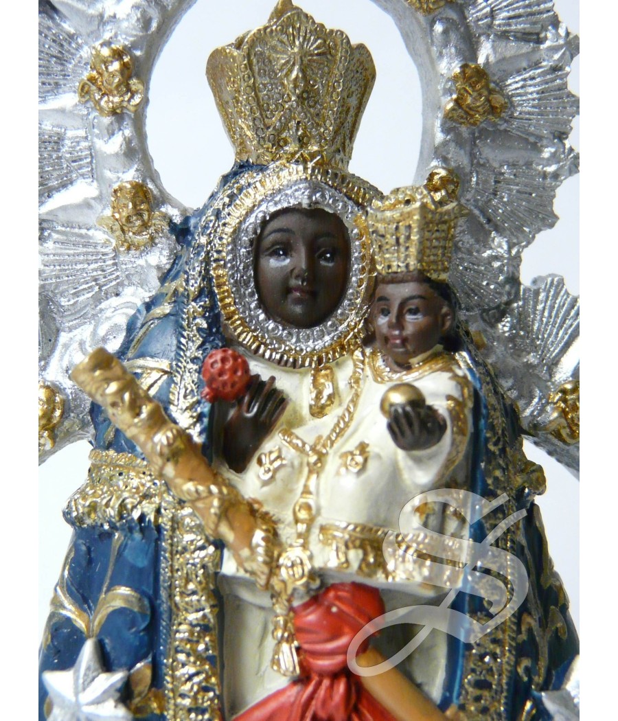 VIRGEN DEL A CABEZA 13 CM. AZUL