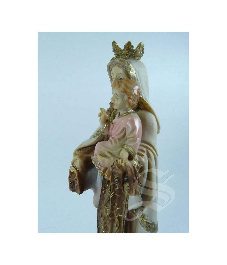 VIRGEN DEL CARMEN 15 CM. DETALLES DORADOS