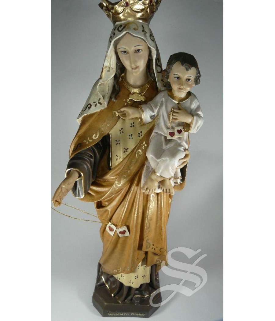 VIRGEN DEL CARMEN 56 * 15 CM. MARMOLINA