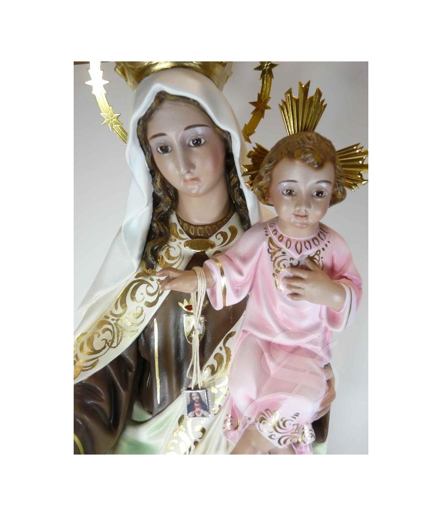 VIRGEN DEL CARMEN 60 CM. 2ª PASTA DE MADERA