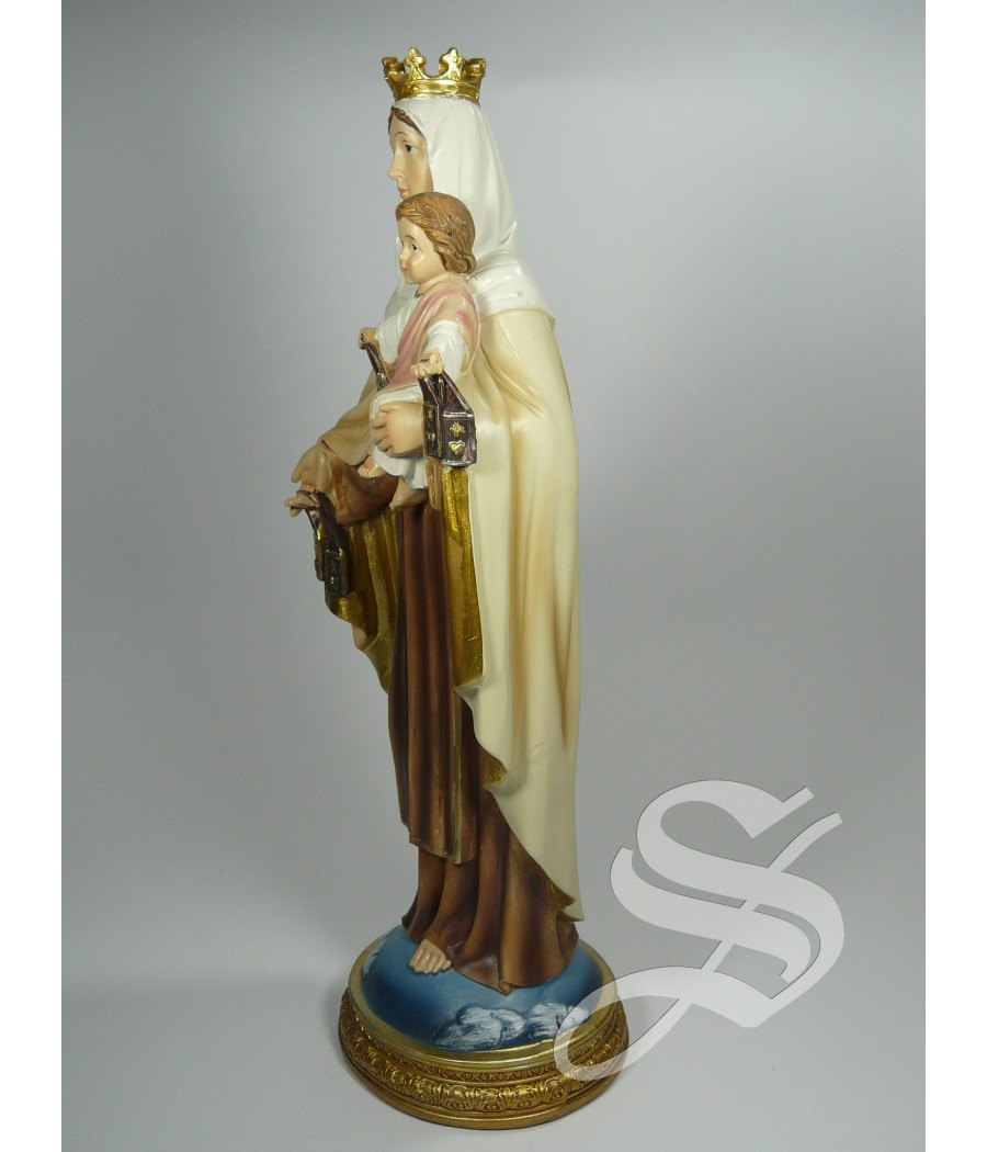 VIRGEN DEL CARMEN BASE AZUL 30 CM.