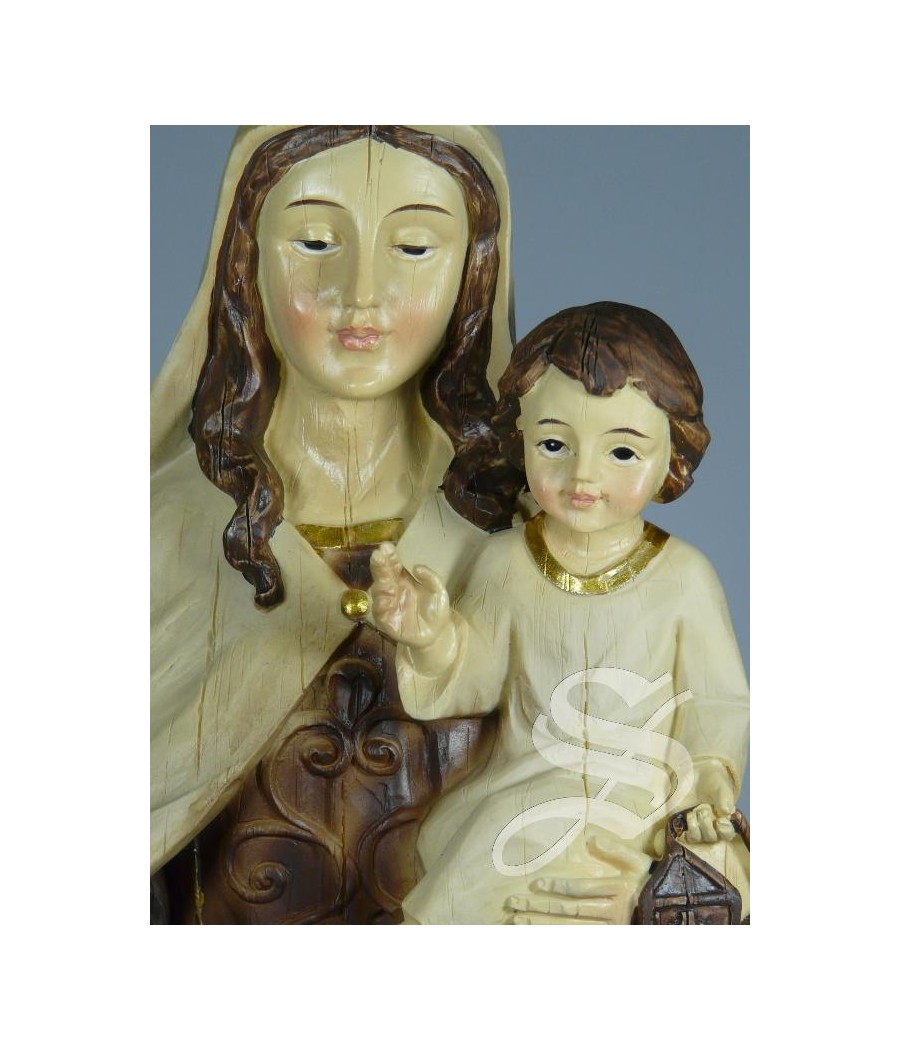 VIRGEN DEL CARMEN MADERA VIEJA 30 CM.