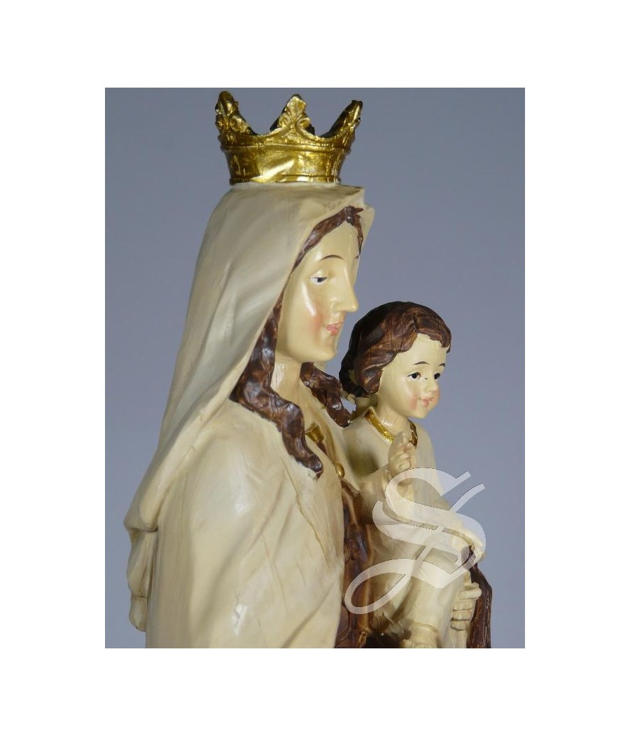 VIRGEN DEL CARMEN MADERA VIEJA 30 CM.