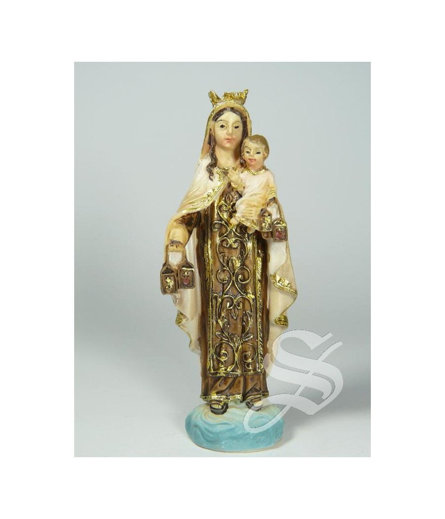 VIRGEN DEL CARMEN MADERA VIEJA 8 CM.