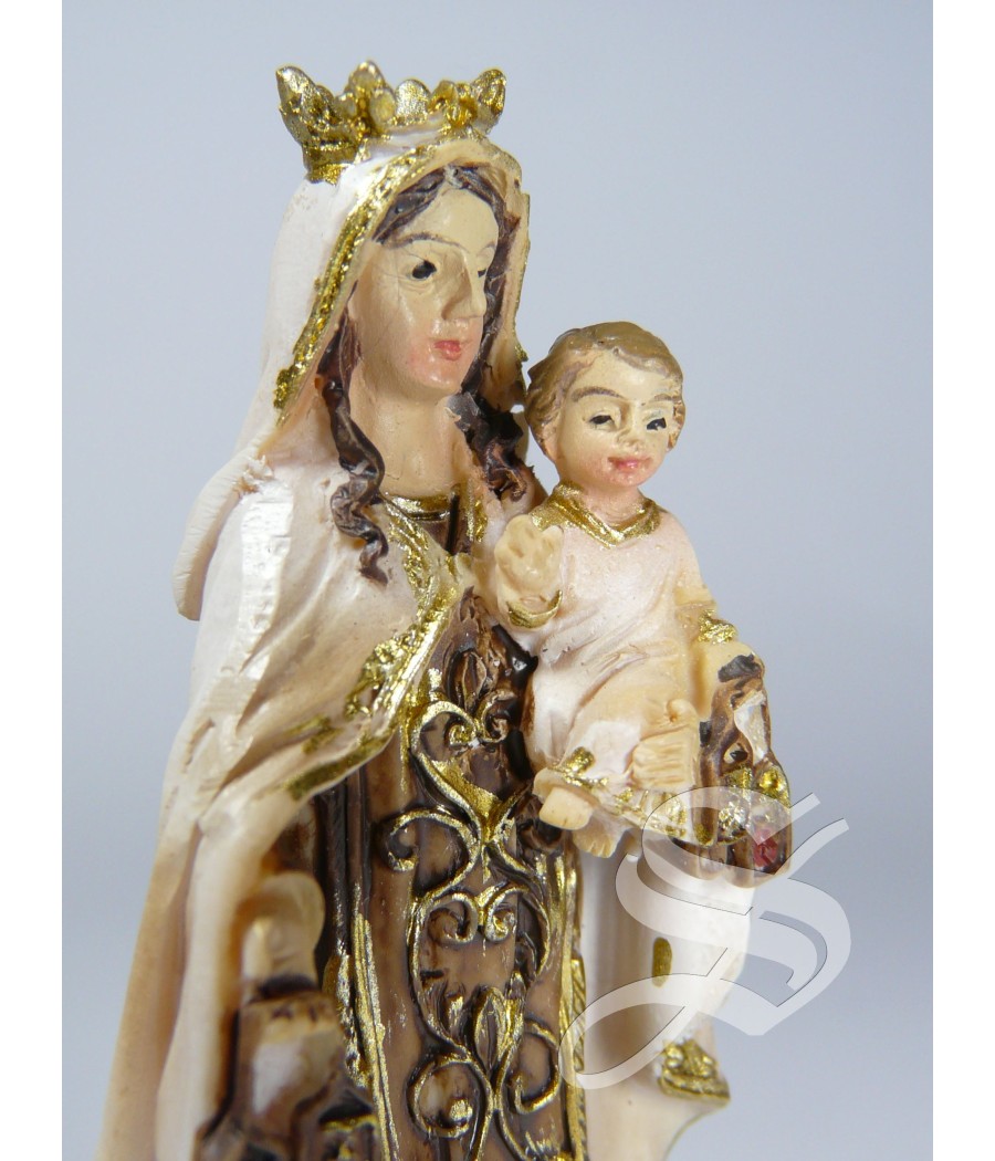 VIRGEN DEL CARMEN MADERA VIEJA 8 CM.