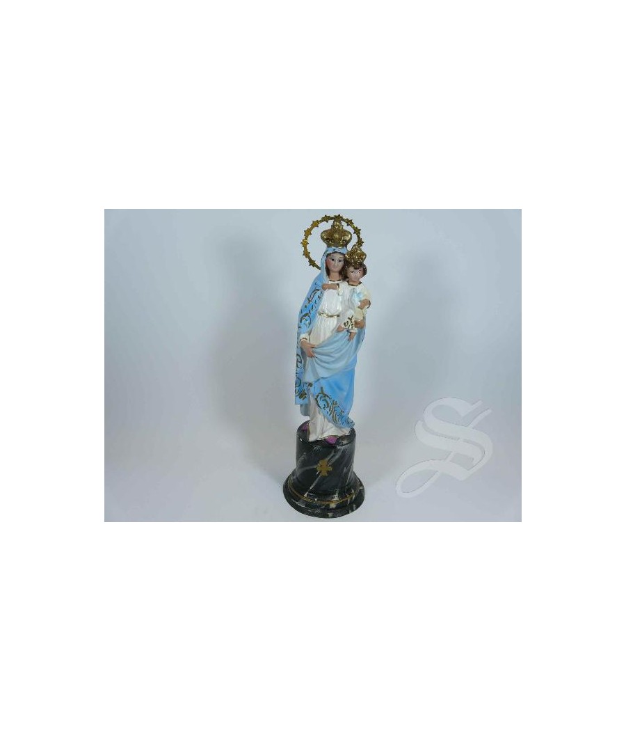 VIRGEN DEL PILAR PASTA DE MADERA SOBRE PEDESTAL