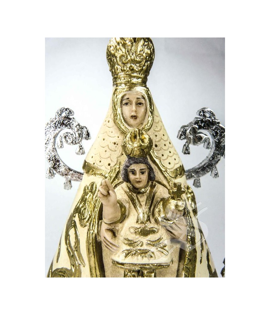 VIRGEN DEL PRADO 15 CM. MANTO COLOR MARFIL MARMOLINA