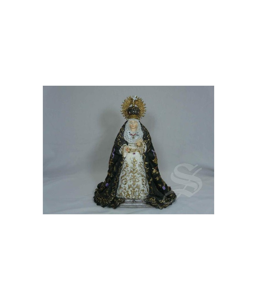 VIRGEN MANTO NEGRO 10 CM.