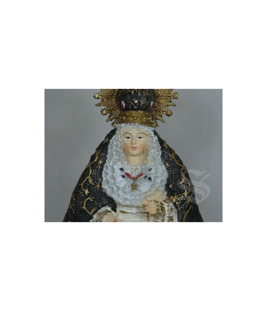 VIRGEN MANTO NEGRO 10 CM.